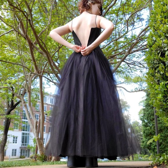 Jessica McClintock vintage black bustier ballgown - Picture 6 of 7